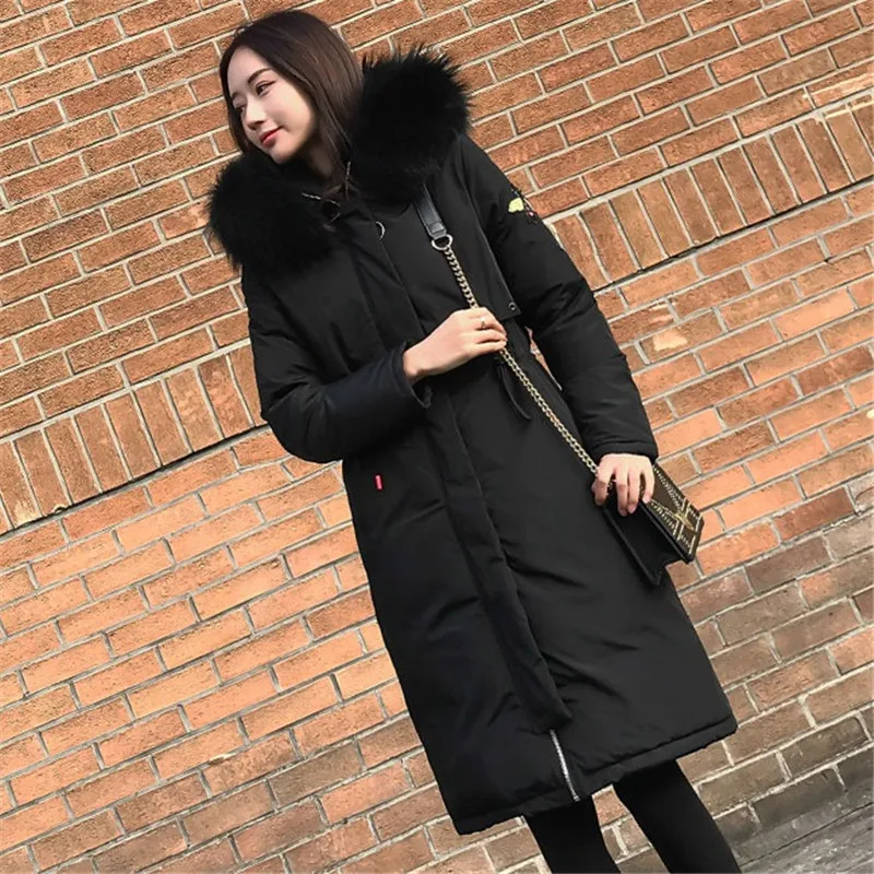 Женские зимние куртки больших размеров 5XL, пуховики из хлопка, толстые теплые хлопковые пальто, парки с капюшоном и вышивкой, 100 кг, можно носить, OKXGNZ1398