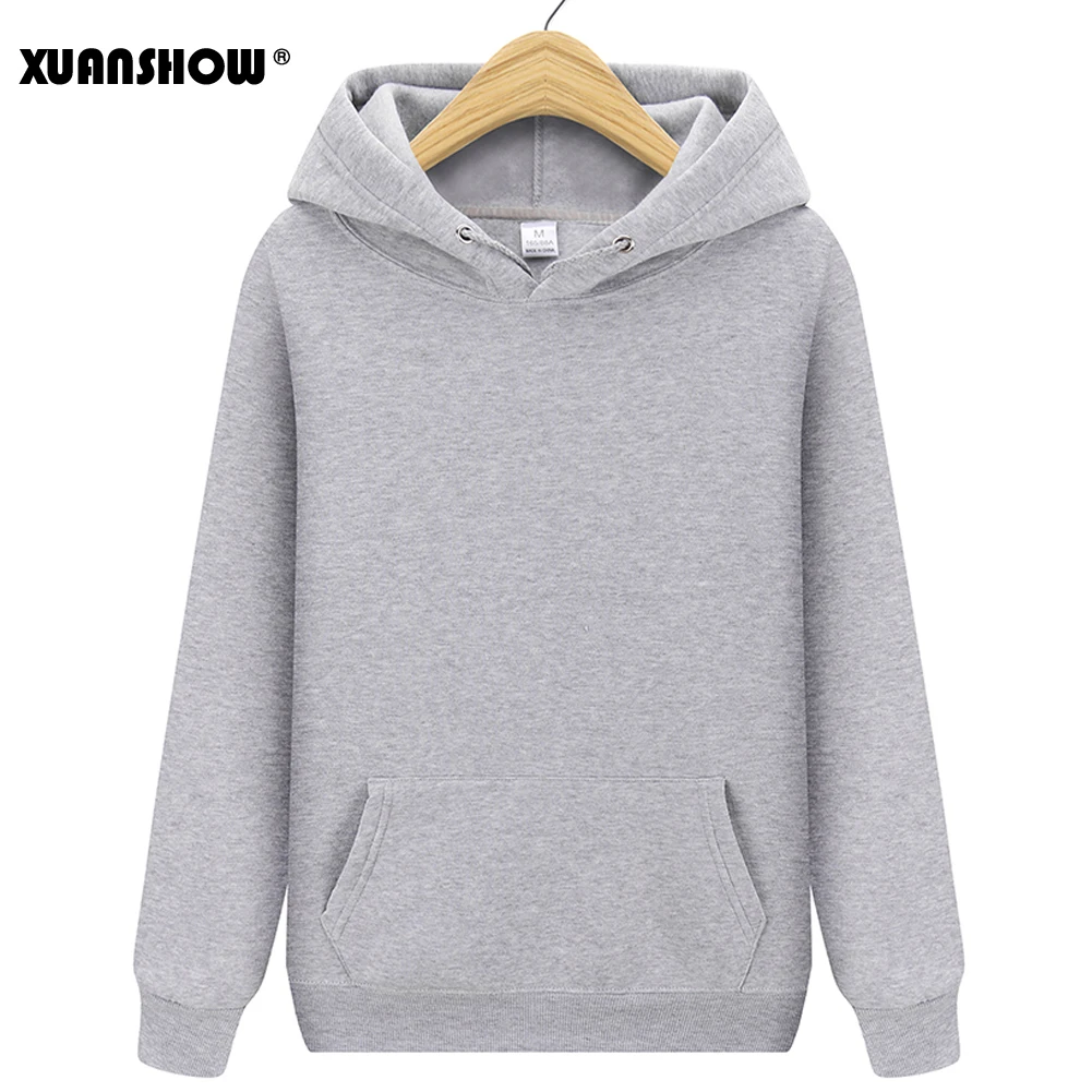 XUANSHOW мода Спортивный костюм женский Осень зима одежда хлопок Длинный рукав Толстовки и длинные брюки Набор из двух частей S-XXL