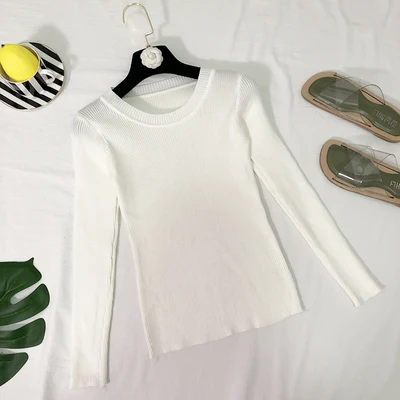 Spring Sweater 2019 Pullover Women Fashion O-neck Casual Sweaters And Long sleeve Thin Knitted Tops | Женская одежда