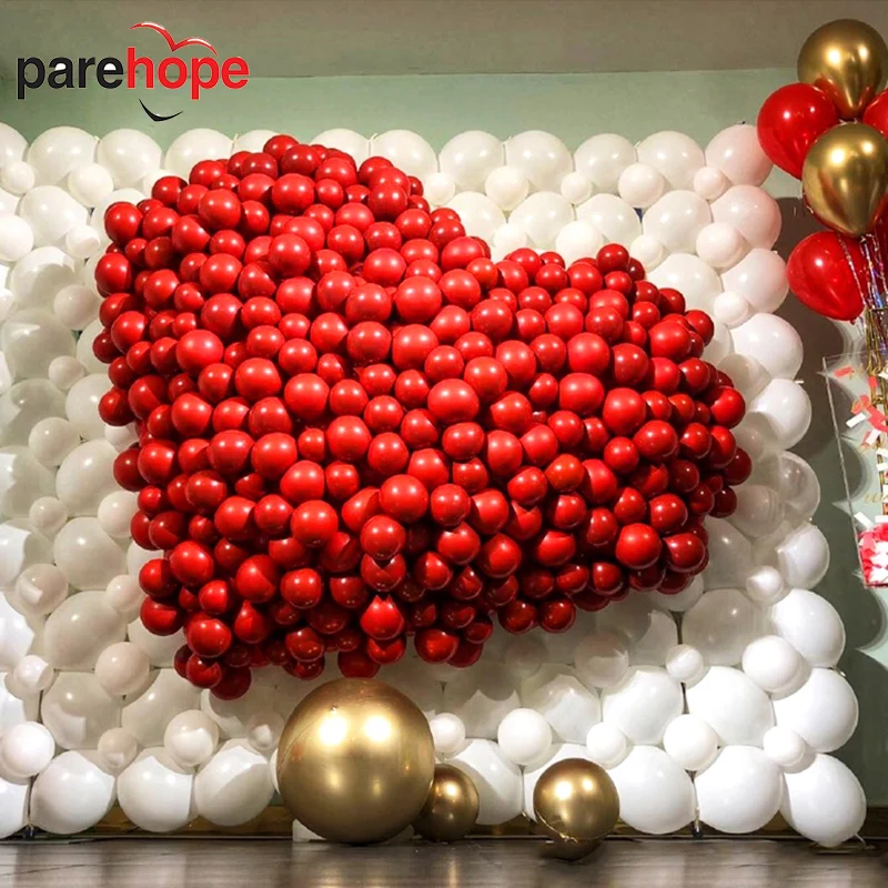 Свадебные украшения 10 рубиновый красный шар новый глянцевый металл воздушных