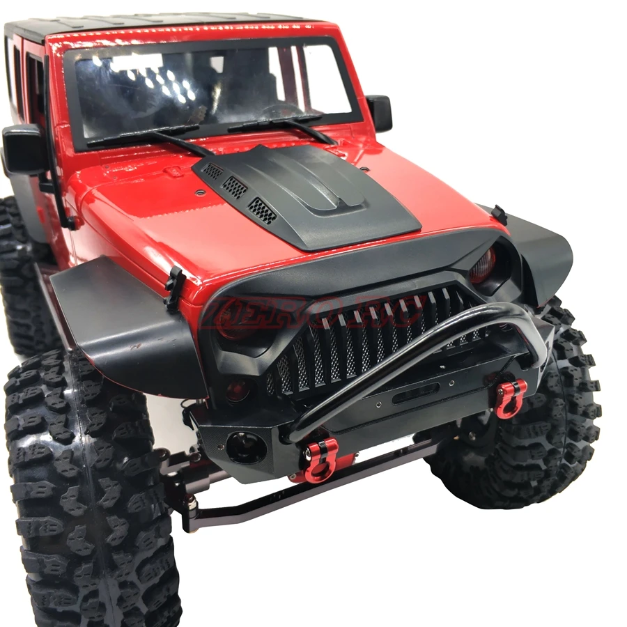 Алюминиевый передний задний бампер Bull БАР W/запасная шина для 1:10 Axial SCX10 JEEP SCX10 II RC автомобиль