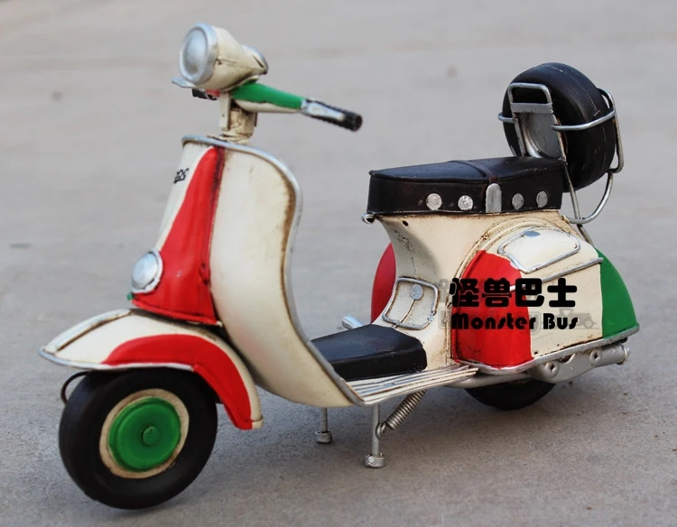 Модель мотоцикла ручной работы модель листового железа 1:12 Классический VESPA 1955
