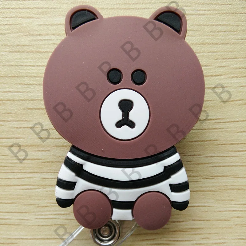 Корейский милый медведь выдвижной Бейдж держатель для удостоверения личности
