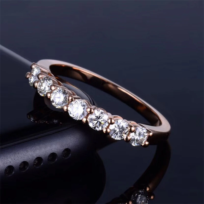 Aazuo 18 K ювелирные изделия, белое/розовое золото, настоящее бриллиантовое классическое кольцо для женщин, коробки для украшений с подсветкой, Рождественский подарок Au750