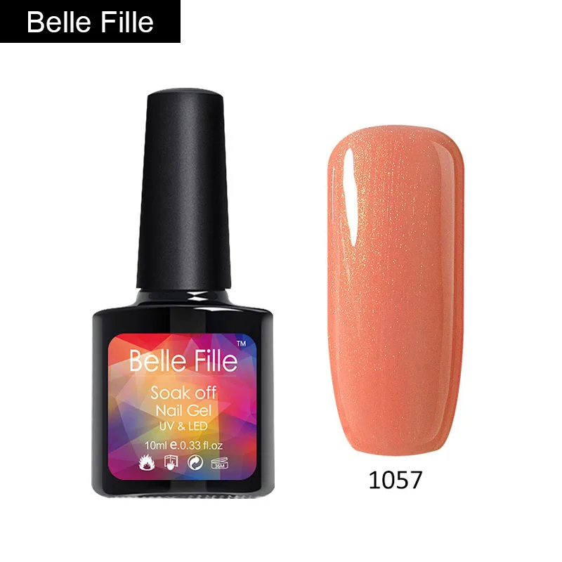 Belle Fille 10 мл Гель лак для ногтей замочить от арбуза красный цвет маникюр