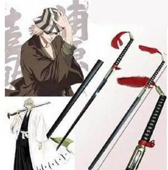 S1610 аниме отбеливатель URAHARA KISUKE BENIHIME меч черный ножны пистолет металлический 43