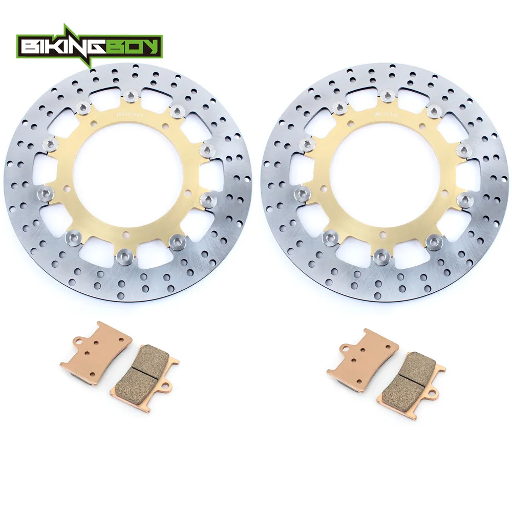 BIKINGBOY For Yamaha FZ6 2007 2008 YZF R6 03 04 Front Brake Discs Disks Rotors + Pads Wave Round Replacement 300mm Motorcycle | Автомобили