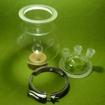 Реакционная колба с 3 горлышками 3000 мл отдельная (круглое дно) зажимом горлышко