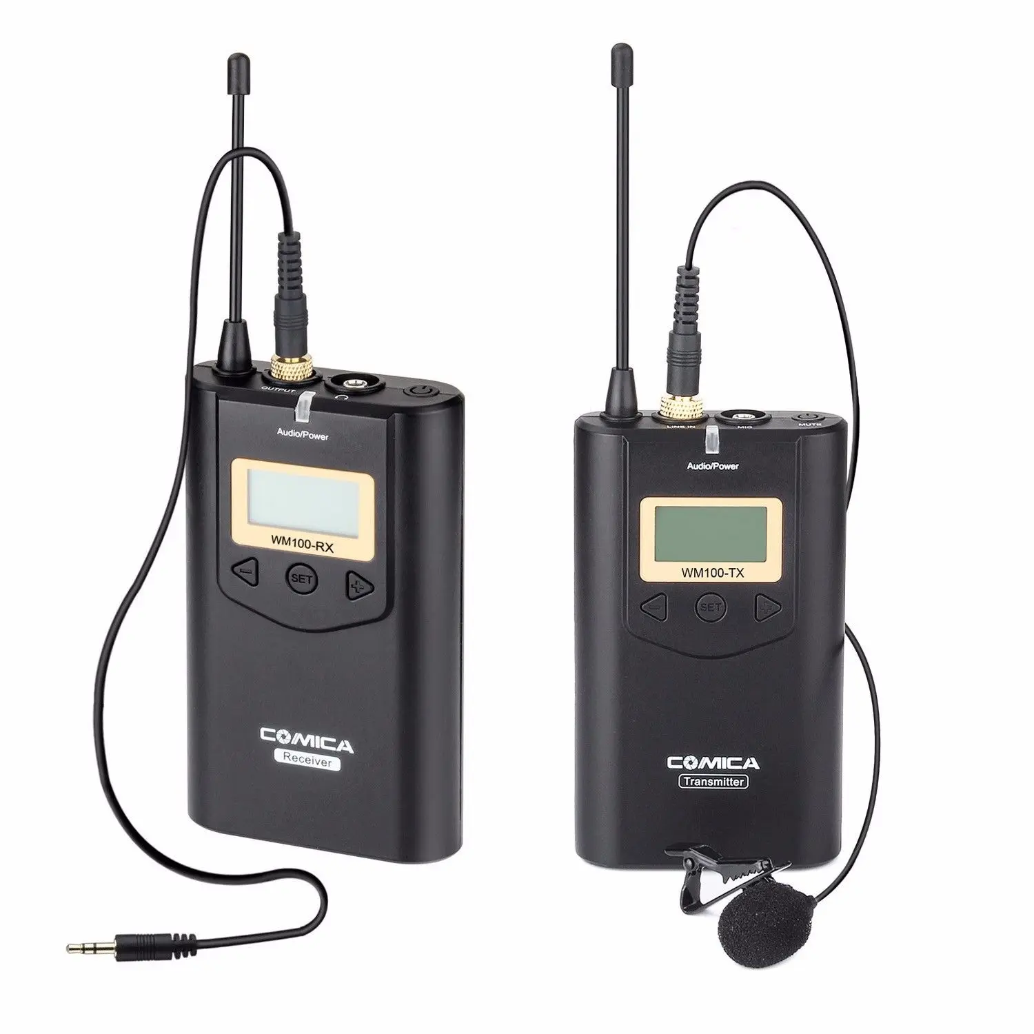 Comica CVM-WM100 UHF 48 каналов беспроводные ПЕТЛИЧНЫЕ микрофон в комплекте для камеры |