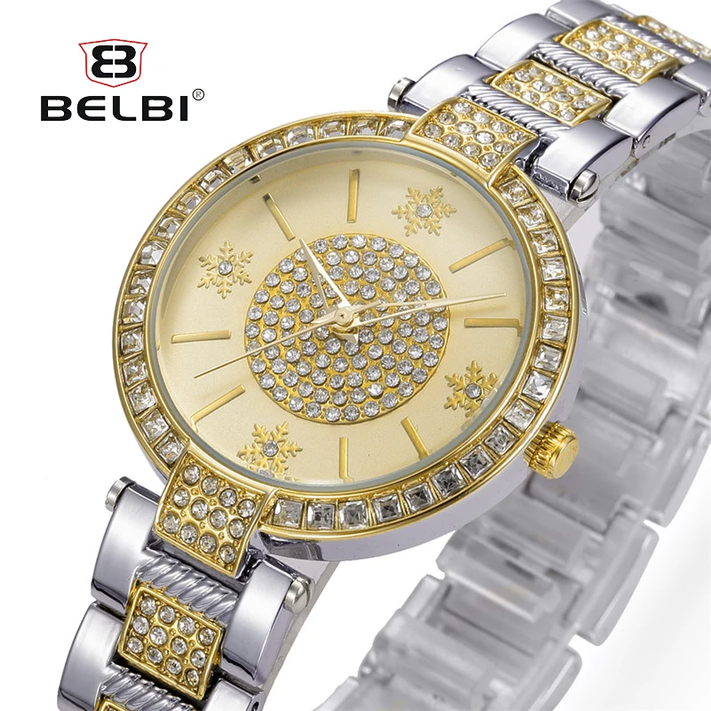 Новые Ретро Женские часы Роскошный полный алмазов Pin циферблат Для женщин
