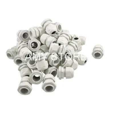 

White Plastic PG13.5 IP67 Water Proof Cable Gland Connector