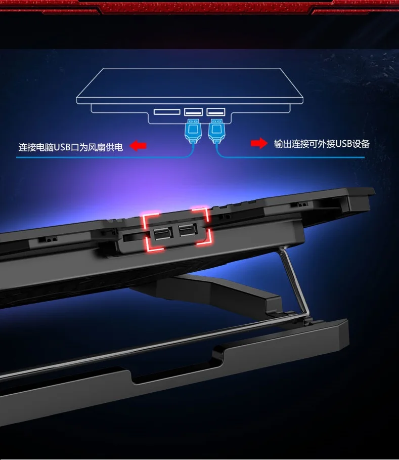 Новый кулер вентилятор охлаждения 5 вентиляторы для ноутбука 12 17 inch Pad тихий USB 2.0X2