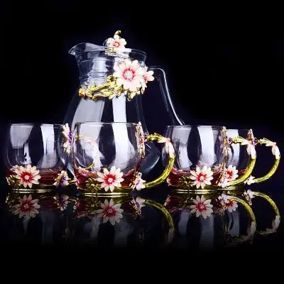 Креативный чайник, чайная чашка, фруктовый сок, чашка, Термостойкое Хрустальное стекло, высококачественные кофейные чашки - Цвет: 7