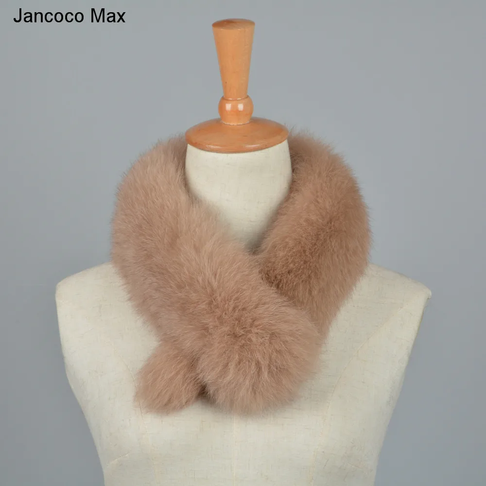 Jancoco Max стиль Для женщин из натурального меха лисы шарф женские шляпки теплая зима ошейники для собак Одежда высшего качества модное кашне S7204