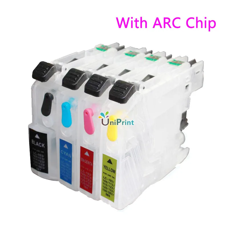 1 комплект LC101 LC103 LC105 LC107 многоразовый картридж совместимый для brother MFC J245 J285DW J450DW