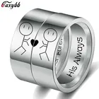 Его всегда ее пара навечно кольцо Простые Свадебные обручальные кольца для влюбленных подарок на день Святого Валентина