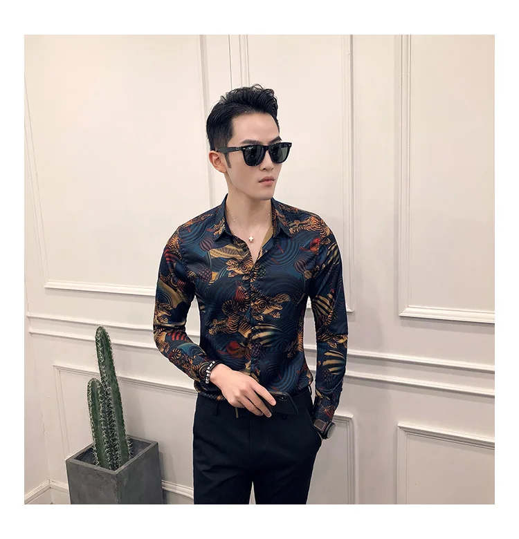 My stylist и с героями из мультфильмов и цвет старший брат рубашки мужские культивировать нравственность C01-P55 для ночного клуба общества