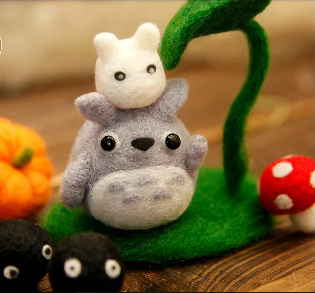 Животное мультфильм шерсть валяния иглы Набор лист Войлок ремесло поставка