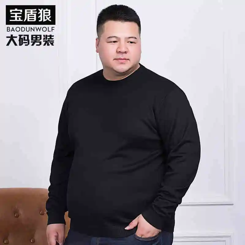 Мужской свитер размера плюс 10XL 8XL 6XL 5XL, Осень-зима, мужской пуловер, вязаный свитер свободного кроя для мужчин размера плюс, высокое качество - Цвет: 1