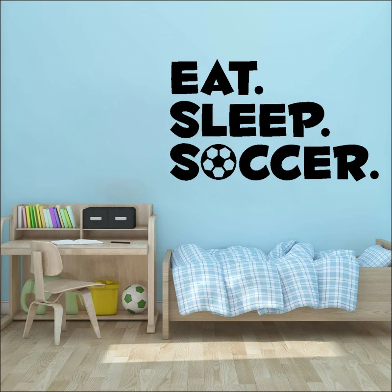 YOJA 50 8 см * 29 9 Eat Sleep настенная футбольная наклейка домашний декор Детская комната