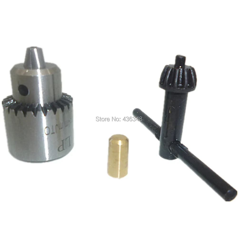 

Mini Electric Watchmaker Drill Chuck With Brass 3.17mm Electric Motor Shaft For 0.3-4mm Small Drills + Spanner Key Press Drill