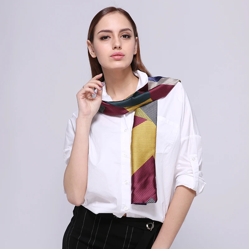 

[FEILEDIS]Fashion Women Scarf Luxury Brand Silk Satin Shawl Scarfs Silk Scarf Fashion Ladies Accessories 143*15cm FD333