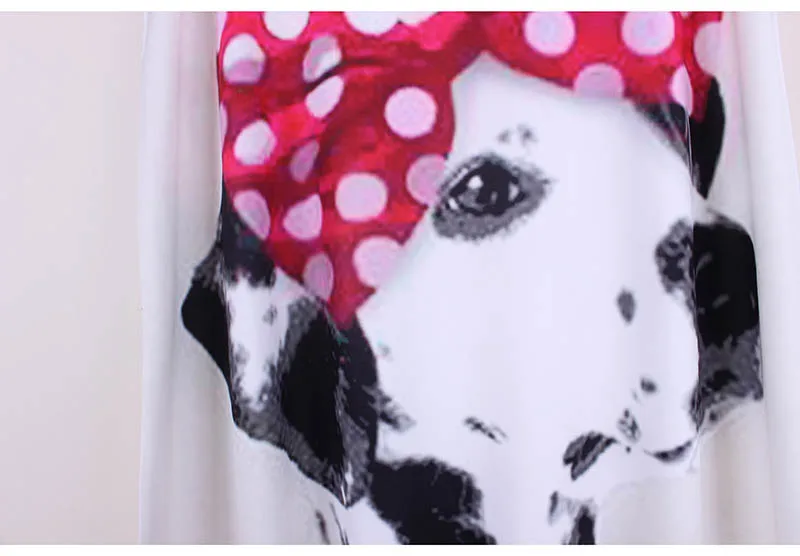 Женское мини-платье с принтом далматинцев повседневное летнее платье в стиле