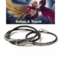 lol jewelry rakan and xayah bracelet s925 sliver charm women men bangles valentines day present christmas gift free get gift