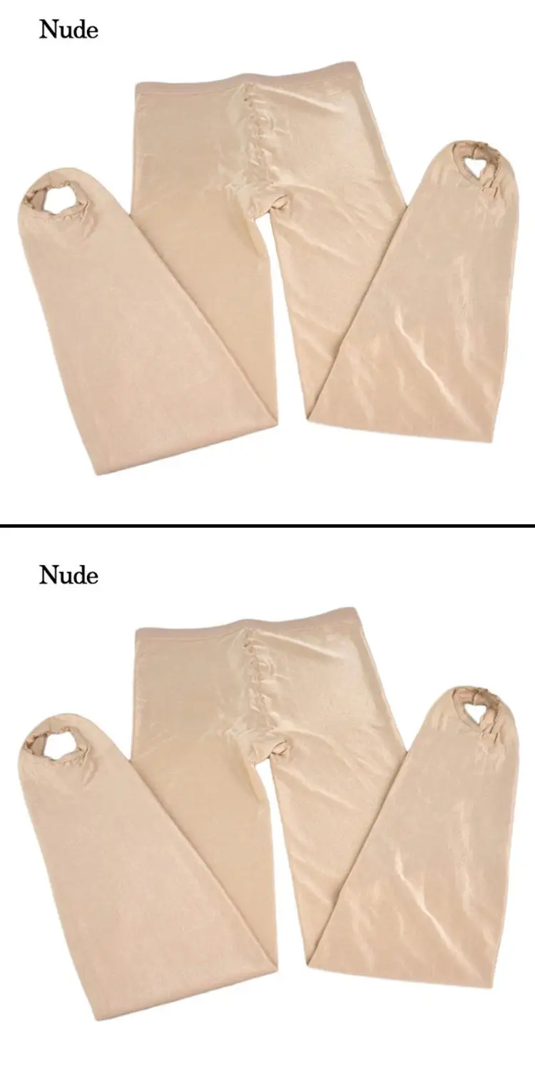 2Pcs Nude 1 1/2 шт, женские ультра мерцающие колготки, обтягивающие, 70D толщина, блестящие, формирующие колготки, чулки, чистые колготки, черные, телесные, кофейные - Цвет: 2Pcs Nude 1