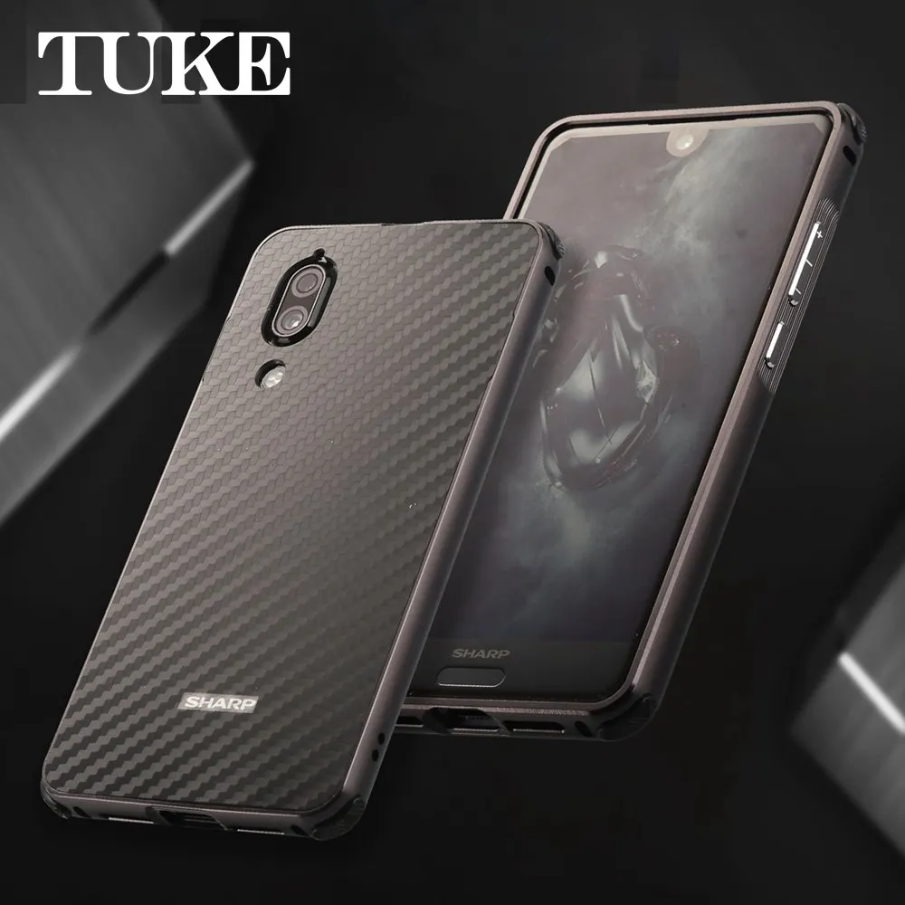 TUKE для SHARP AQUOS S2 Para Coque металлический алюминиевый бампер+ матовый чехол 2 в 1 из углеродного волокна для Xiaomi MI6 Funda