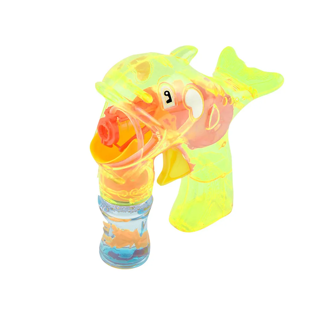 Зеленый Детская игрушка Dolphin Bubble светильник вверх пузырьки Воздуходувка с светодиодный светильник s и звуковая игрушка 1 шт. пузырьковая Воздуходувка 2 шт. пузырьковая вода - Цвет: Зеленый