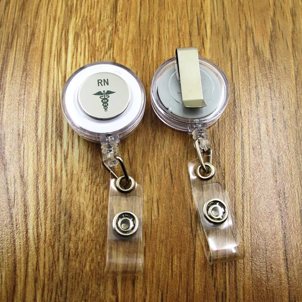

RN ID Badge Reel for Docter Nurse Teacher Student retractable recoil id badge holder office work fun