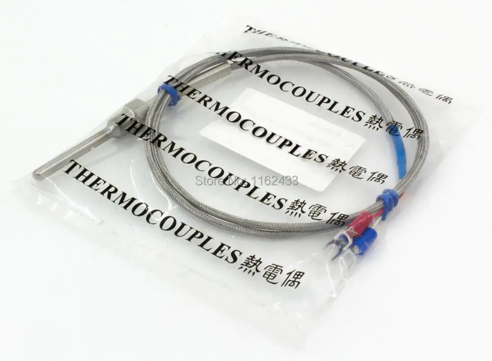 FTARP09 PT100 type 1m metal braided cable 50mm probe head RTD temperature sensor 1/8 1/4 3/8 1/2 3/4 inch thread | Инструменты