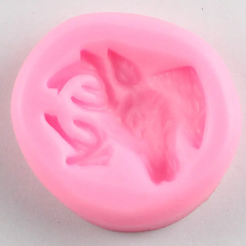 Силиконовые 3D формы в виде головы оленя Рождественская форма для мастики и торта