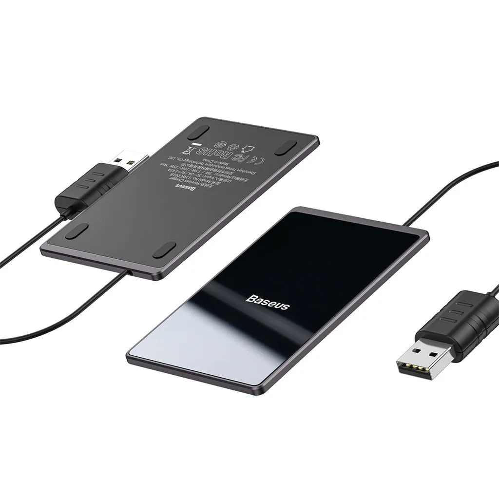 Беспроводное зарядное устройство ультратонкий поставляется с usb-кабелем 15 Вт Мини Беспроводная Быстрая зарядка для Iphone XS/XS Max/XR samsung Galaxy Note 10 5G