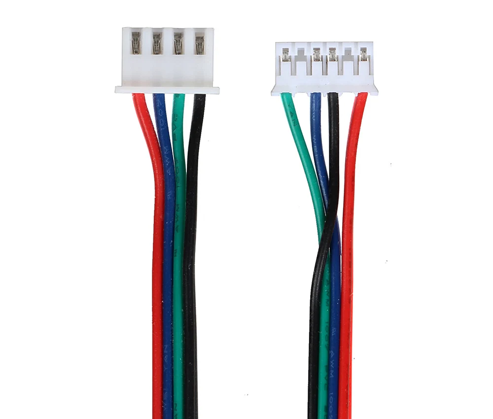Lerdge 3d принтер двигатель Кабельный разъем 4 шт./лот DuPont линия XH2.54 4pin к XH2.0 6pin белый терминал 4pin шаговый двигатель кабели