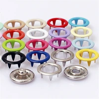 200 sets of environmentally friendly paint quality 9 5 mm hollow 20 color metal brass buckle wholesale childrens button