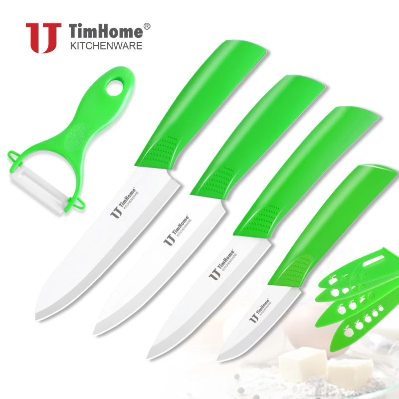 Timhone 5 шт. Керамика Ножи комплект Кухня 3 &quot4&quot &quot6&quot + очистки фруктов и овощей с
