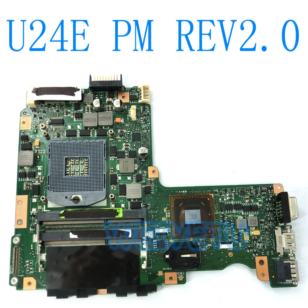 Материнская плата U24E PM для ASUS U24 P24E материнская ноутбука HM65 DDR3 REV 2 0 основная 100%