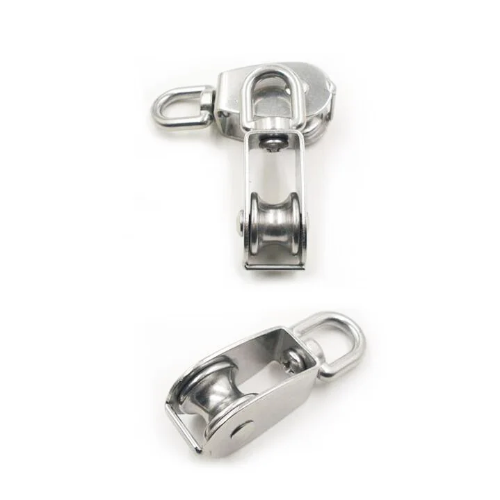 Бесплатная доставка 2 шт нержавеющая сталь одиночный/двойной шкив фиксированный