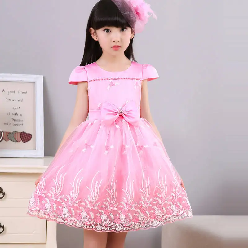 Summer Girls Dresses New 2021 Korean Version Sleeveless Fashion Western Style Embroidered Lace Casual Children | Детская одежда и