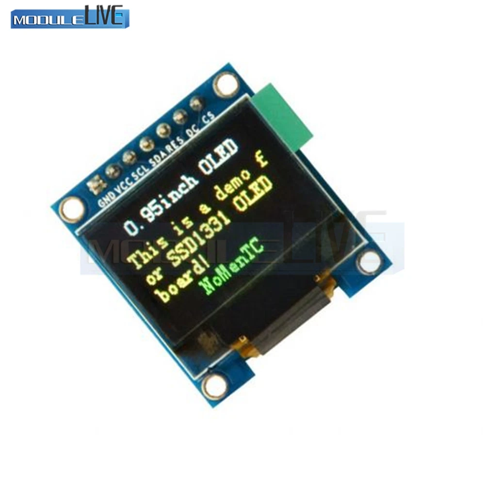 0,95 дюймов 0,9" SPI полный цветной oled-дисплей DIY модуль 96x64 lcd для Arduino SSD1306 Драйвер IC Высокое качество