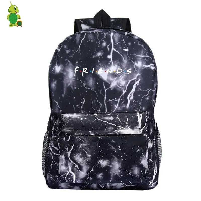 Рюкзак для друзей Mochila, повседневные дорожные сумки для женщин и мужчин, рюкзак для ноутбука, светящиеся школьные сумки для подростков, мальчиков и девочек, детский рюкзак для книг