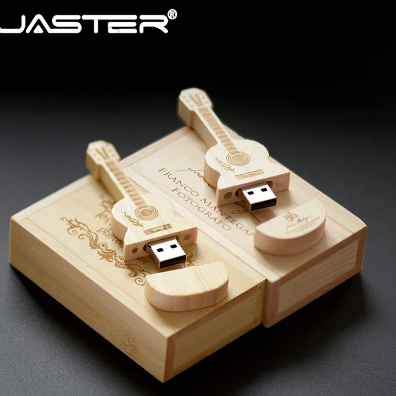 JASTER деревянный usb + коробка Бесплатная доставка (бесплатный логотип) гитара USB 2 0