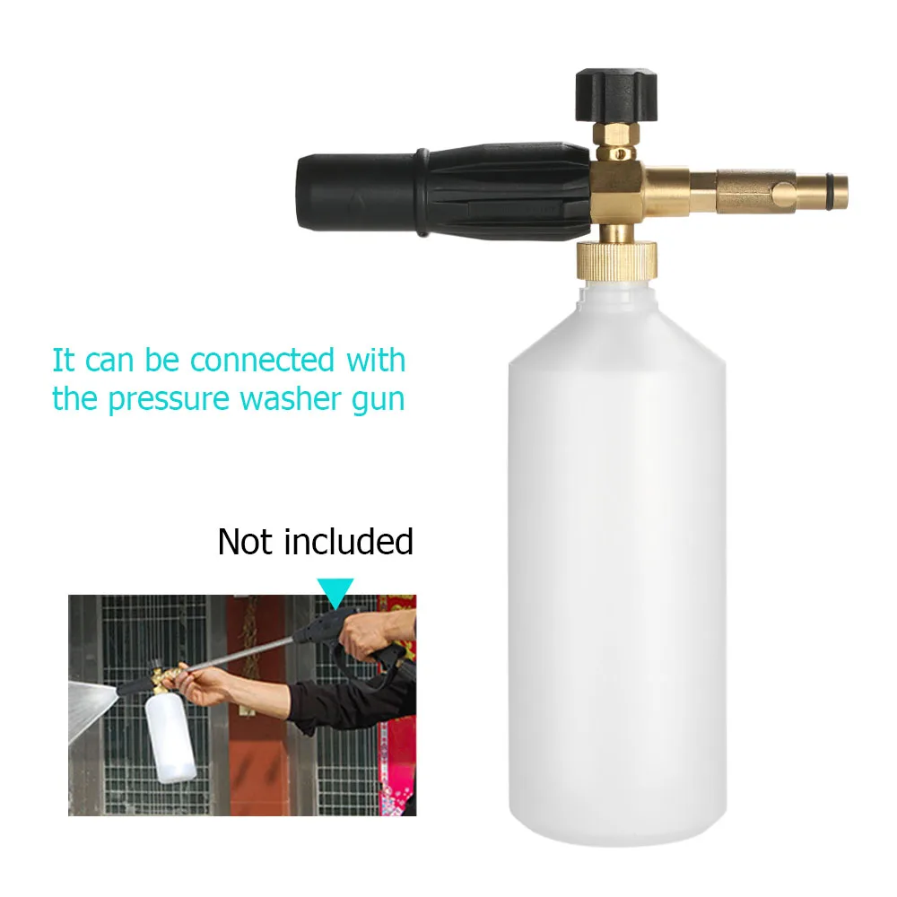 

Adjustable Car Washer High Pressure Foam Lance 1L Bottle Snow Foam Nozzle Injector Soap Foamer Generator for Nilfisk Pressure