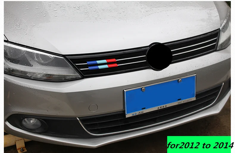 ABS 3 цвета Автомобильная передняя решетка Светоотражающая для Volkswagen 2012- VW JETTA 6 MK6