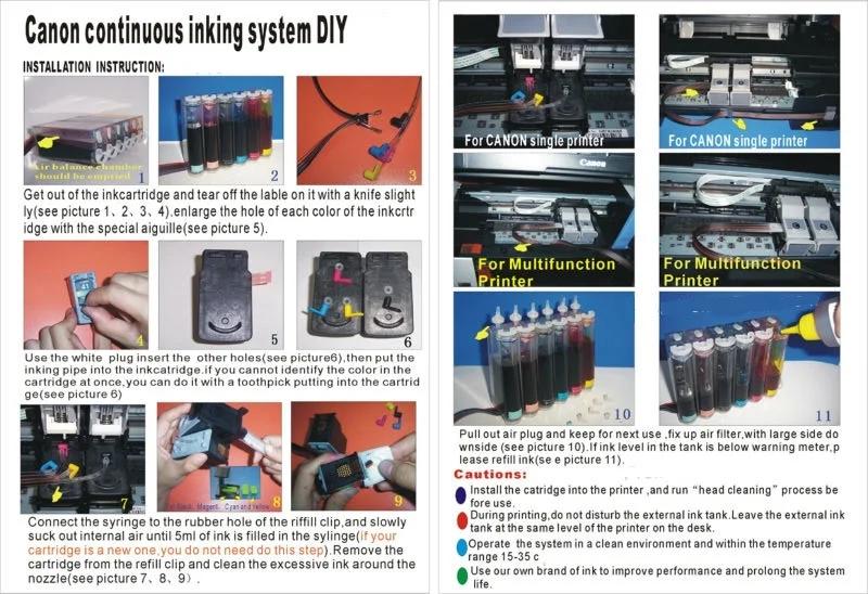 XIMO 4 цвета DIY Универсальный аналогичный оригинальный СНПЧ чернильный бак детали