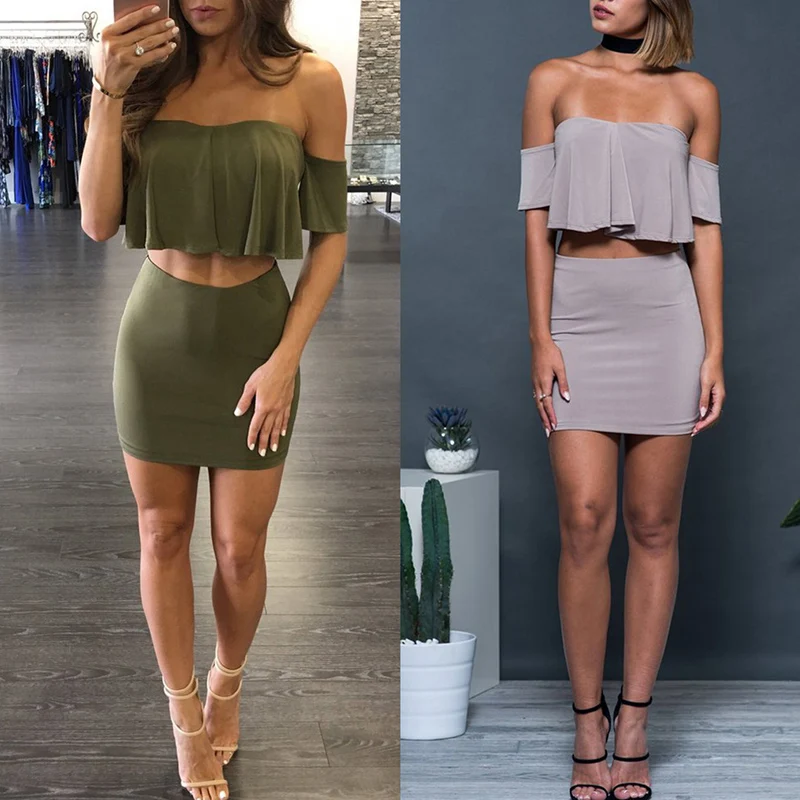 Новый сексуальный комплект из 2 предметов Женская одежда двух хит продаж летний