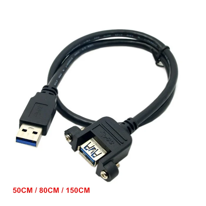 Удлинительный Кабель USB 3 0 Папа мама 50 см 80 1 5 м с винты для крепления панели + на SATA