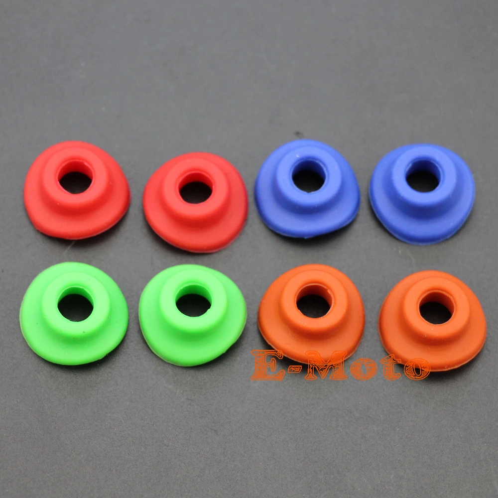 

4Pcs Universal Silicone Tyre Air Valve Cap Seal Gasket Washer Motorcycle Motocross Dirt Pit Bike RED NEW E-Moto